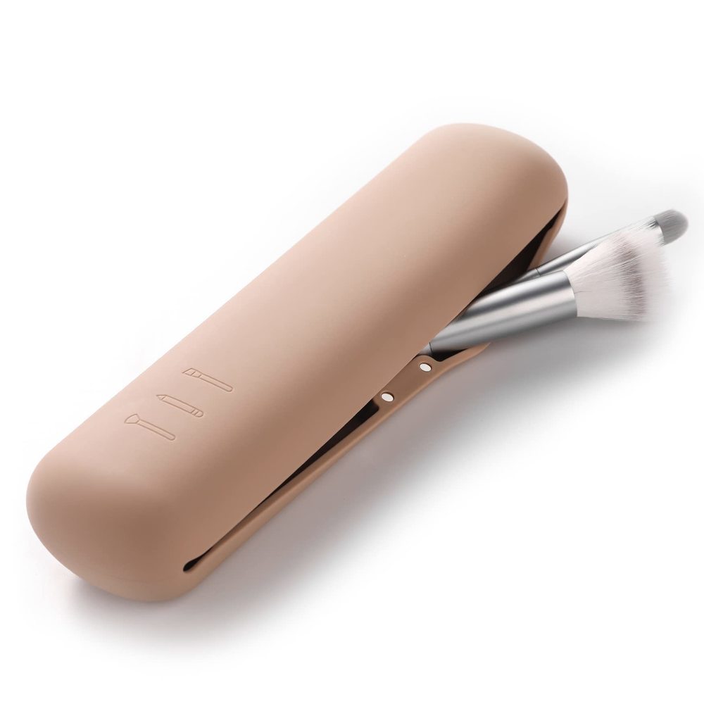 Large Travel Makeup Brush Holder, Magnetic Anti-fall Out Silicon Portable🐥